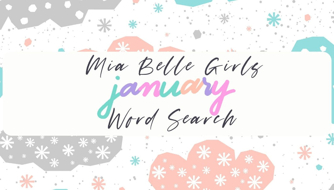 Mia Belle Girls January Word Search Mia Belle Girls