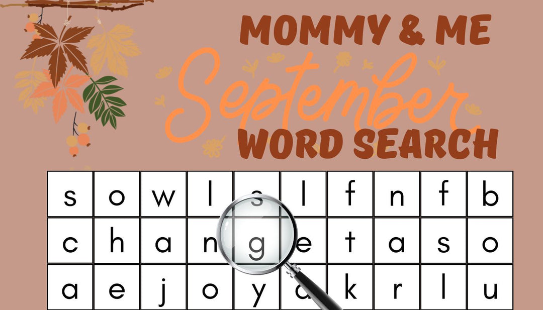 Mommy & Me Activities: September Word Search 2022