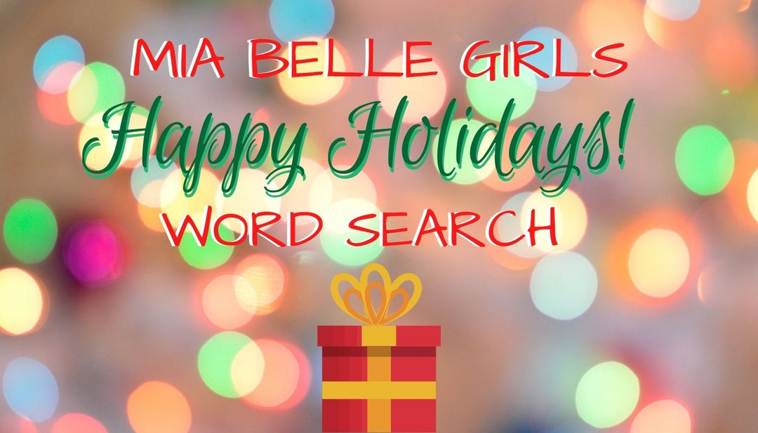 Mia Belle Girls Happy Holidays Word Search Mia Belle Girls