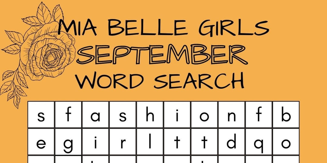 Mia Belle Girls September Word Search Mia Belle Girls