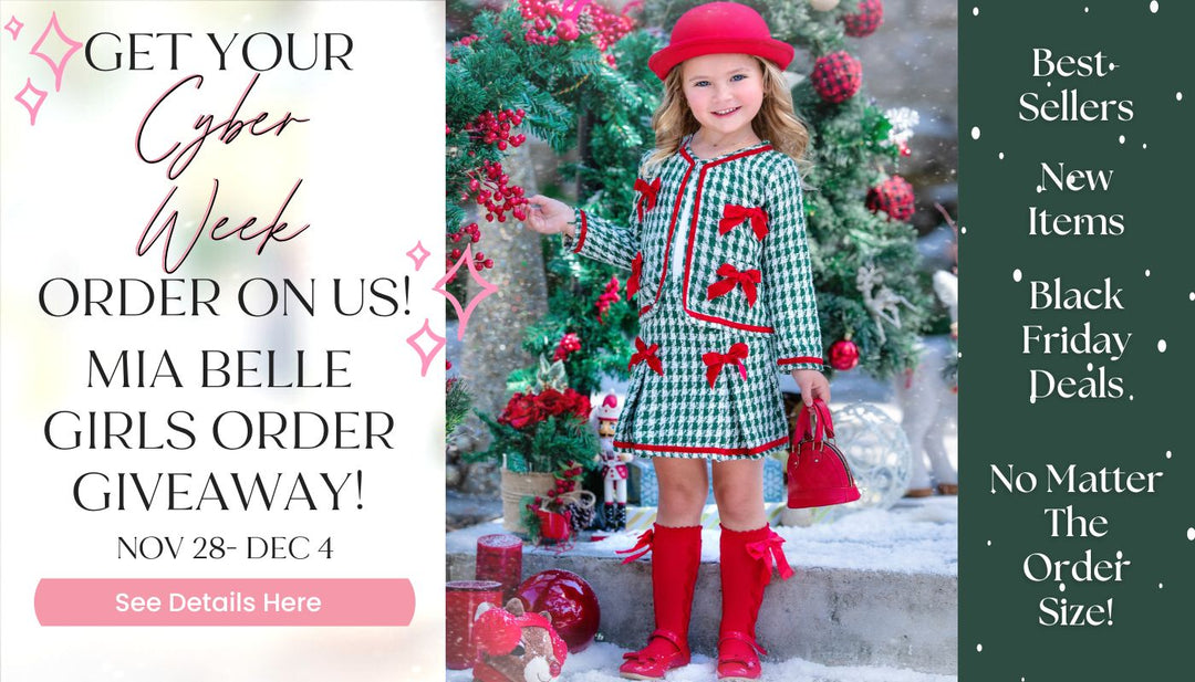 Get Your Cyber Week Shopping Done, On US! Free Order Giveaway! Mia Belle Girls