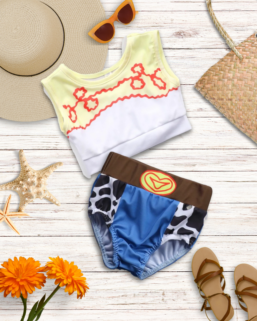 Cutest Cowgirl Two Piece Swimsuit Mia Belle Girls