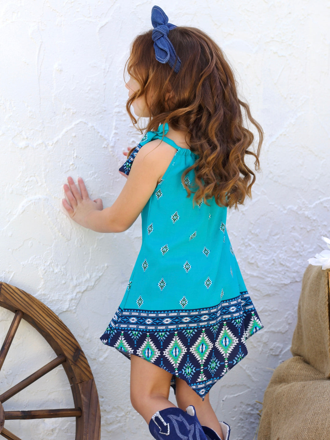 Turquoise Trails Handkerchief Bandana Dress