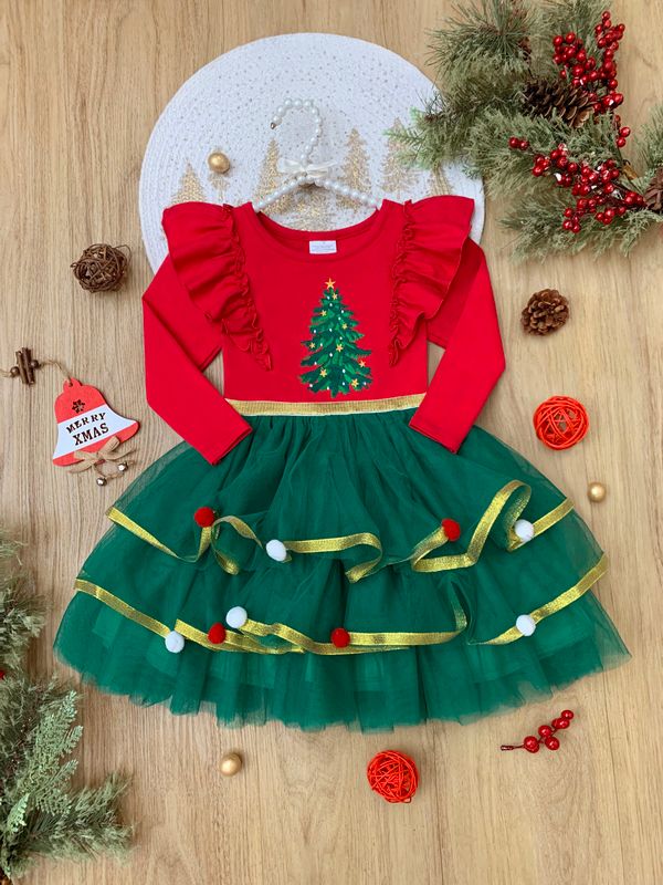 tutu dress for christmas Toddler Baby Girl Star Sequin Layered Tulle Dress Girls Cake Smash Xmas Tree Dresses (Green, 1-2 Years): Clothing, Shoes & Jewelry Features charming candy cane and Christmas tree details Plaid December Tutu Dress 3