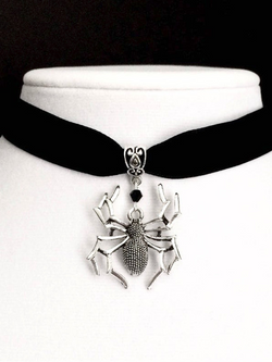 Girls Amazing Spider Velvet Choker Necklace