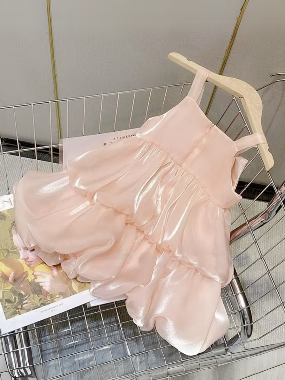 Blush Bow Ruffle Dress