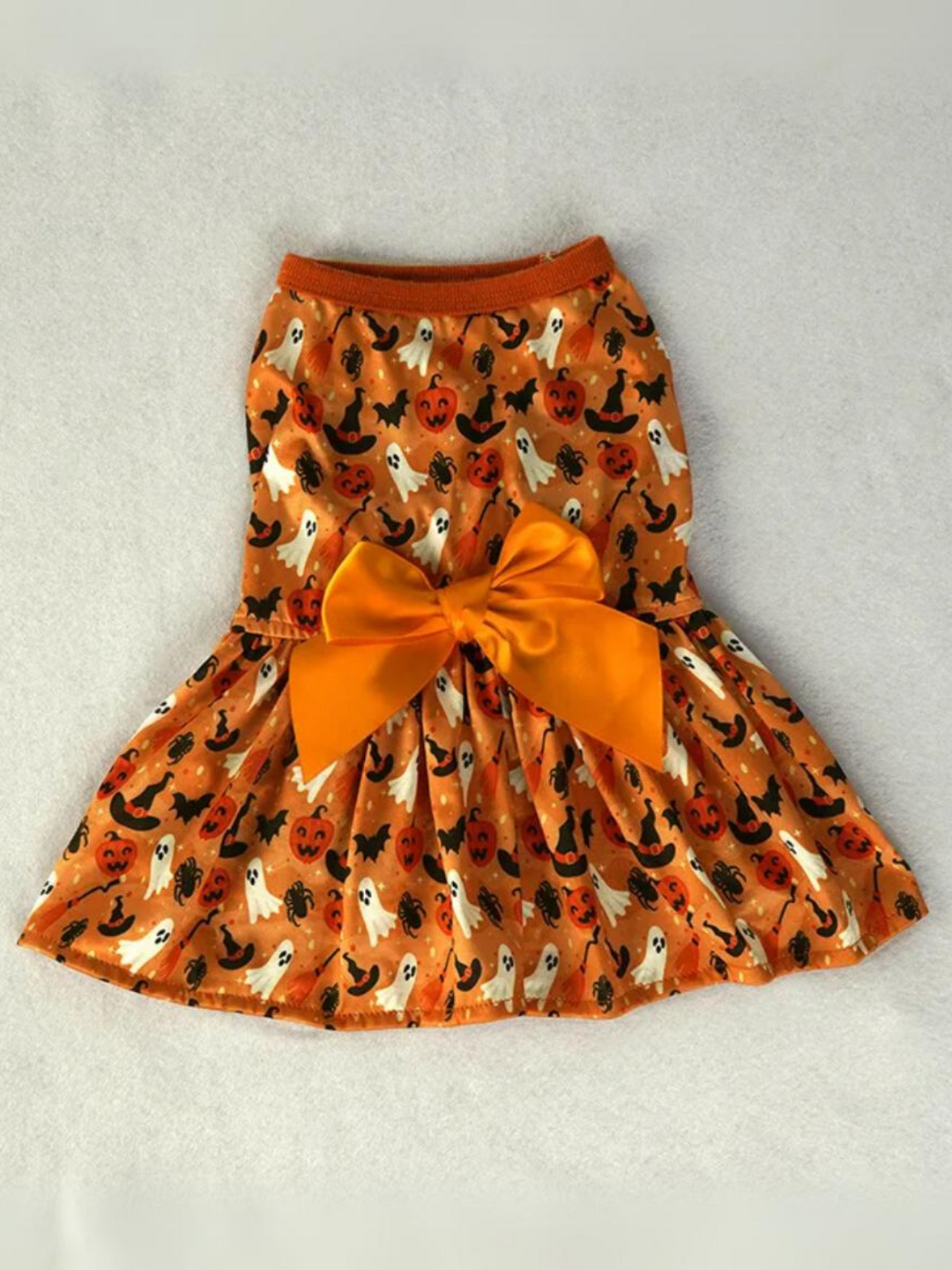 Dog Spooky Pumpkin Halloween Costume Mia Belle Girls