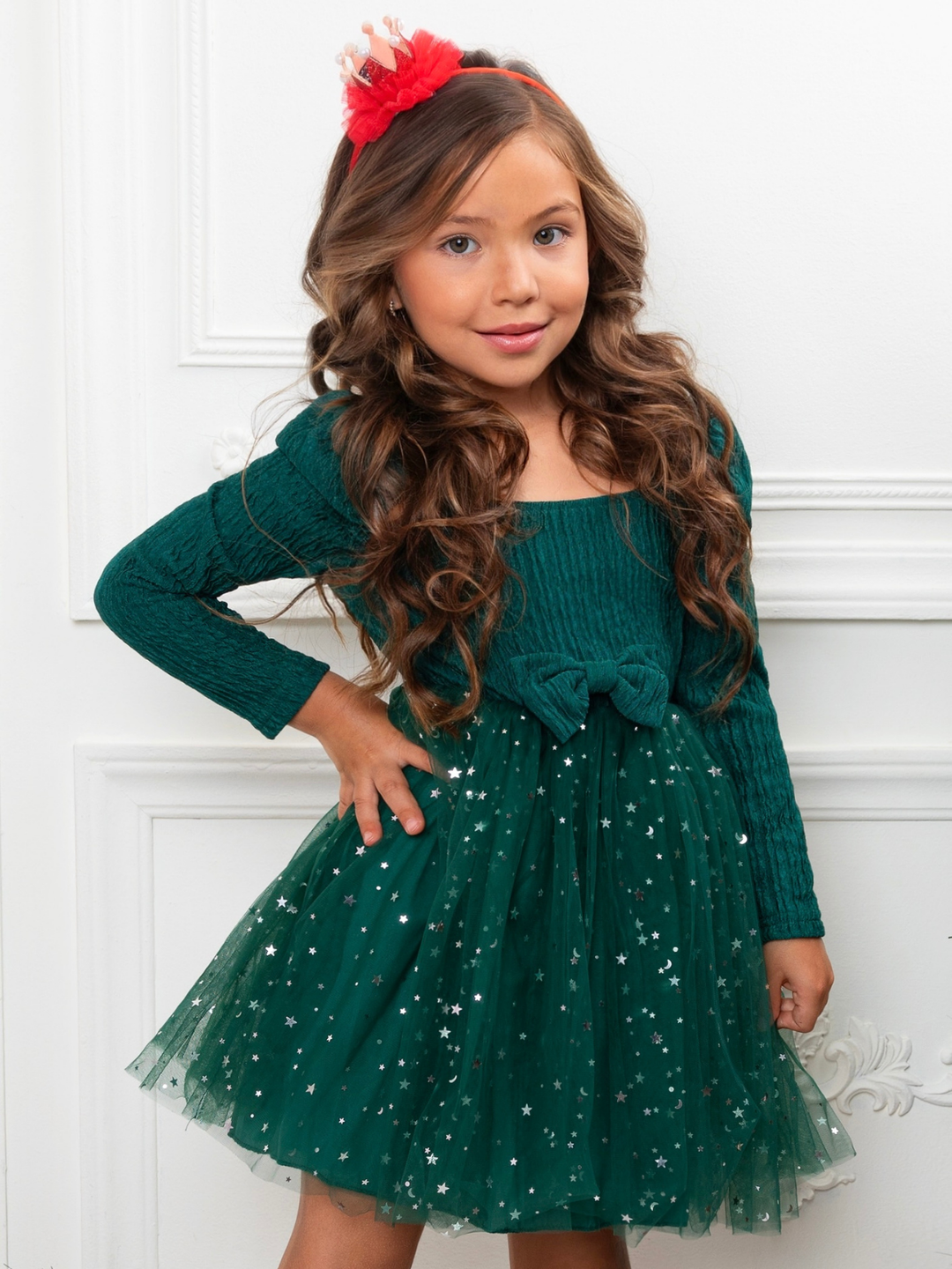 Green Sparkling Starry Sequin Tulle Dress