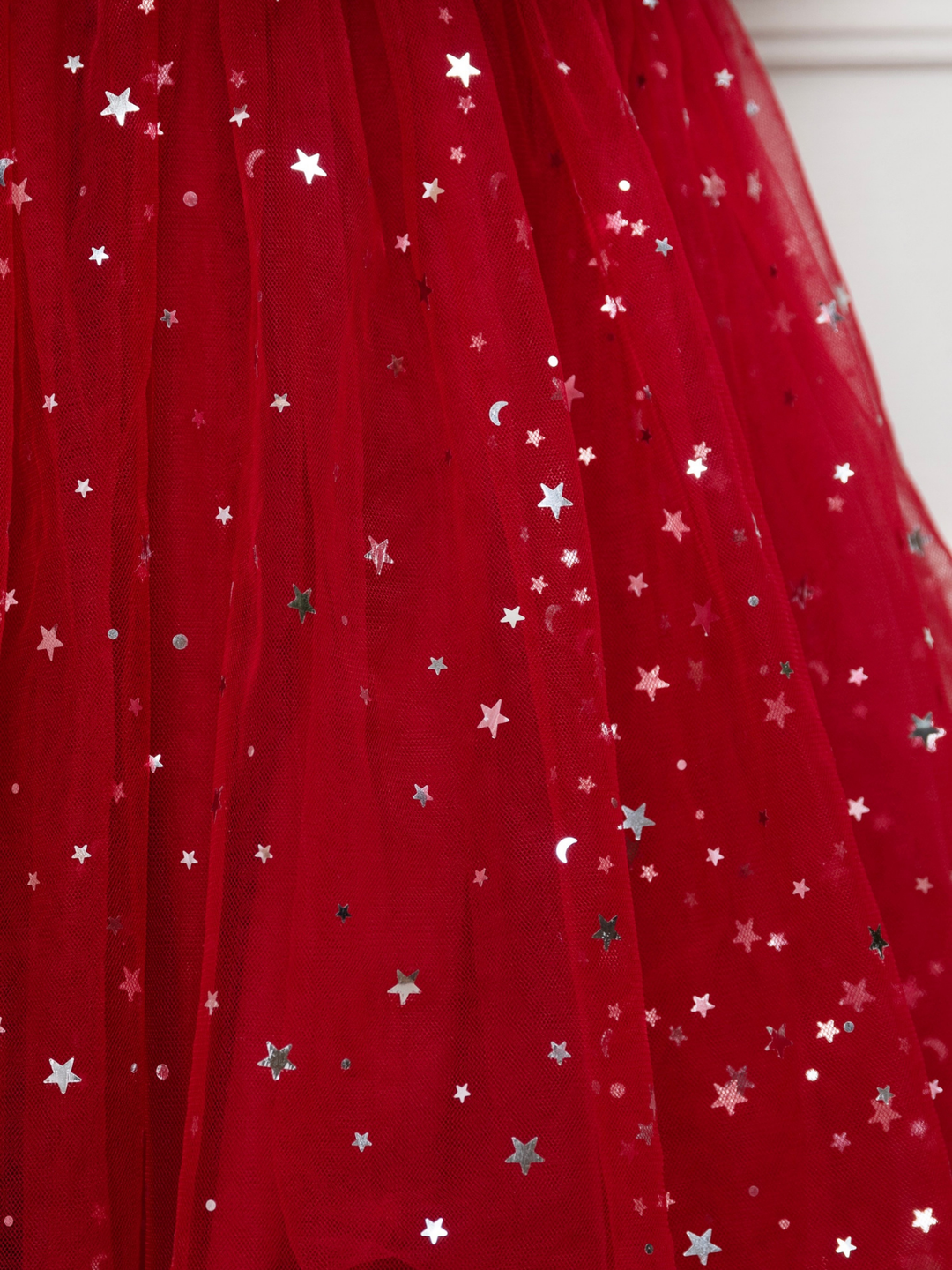Red Sparkling Starry Sequin Tulle Dress