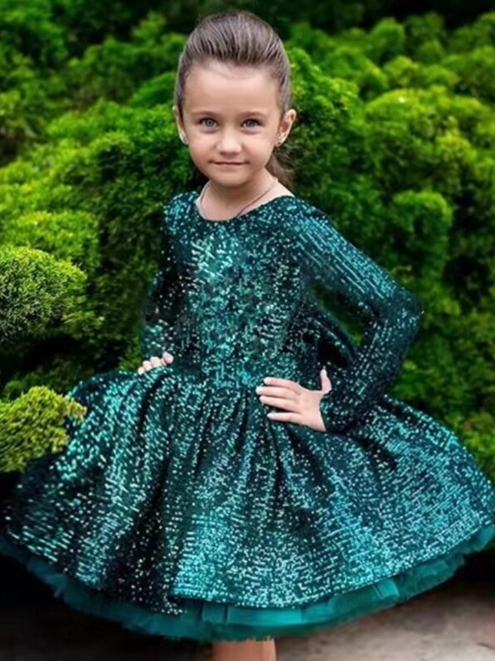 Glitzy Twirls Sequin Tutu Special Occasion Dress Mia Belle Girls