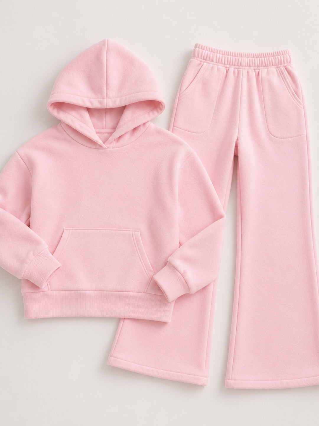 Cozy Charm Fleece Hoodie and Flare Pant Set