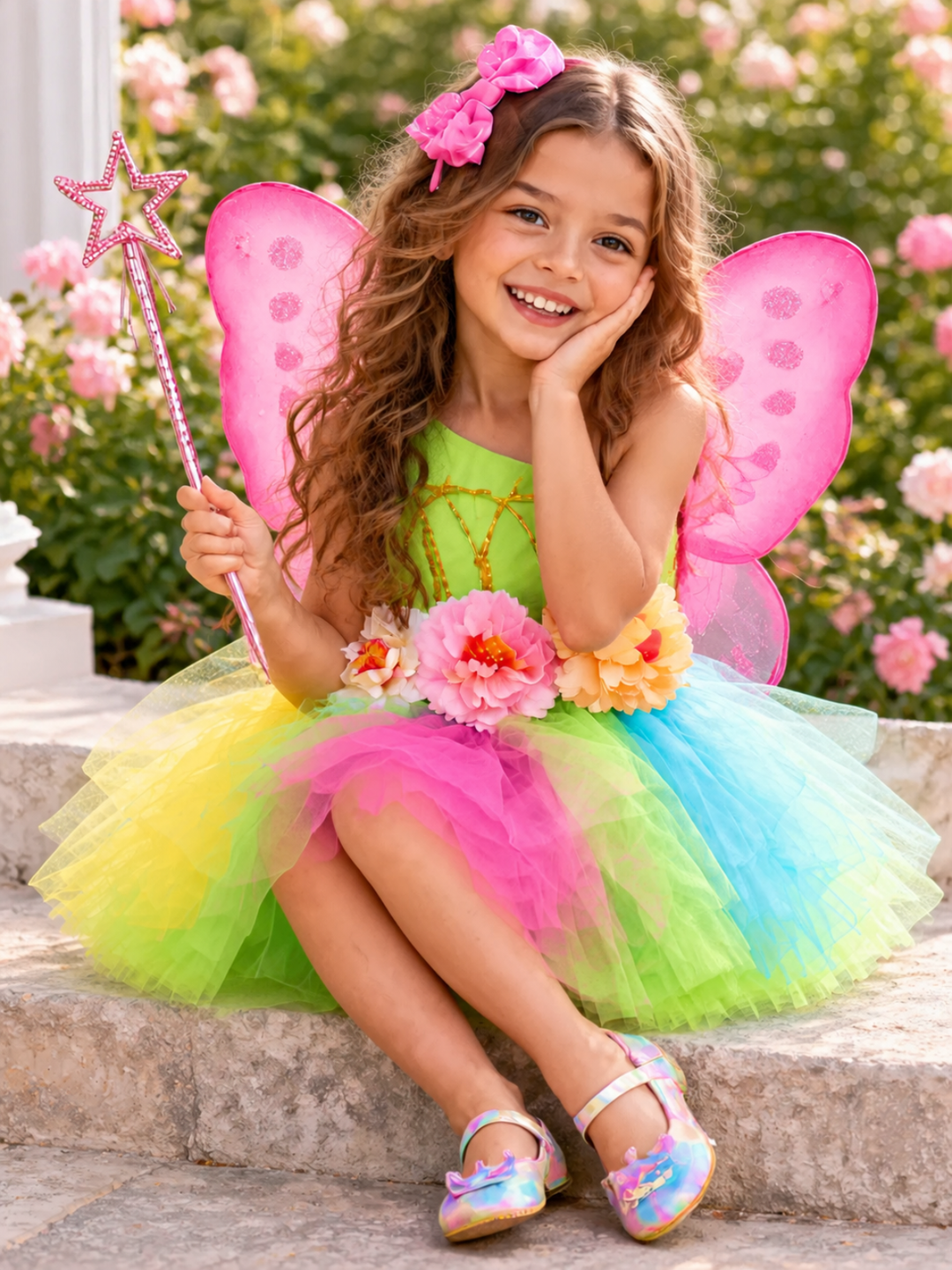 Enchanted Rainbow Fairy Costume Dress