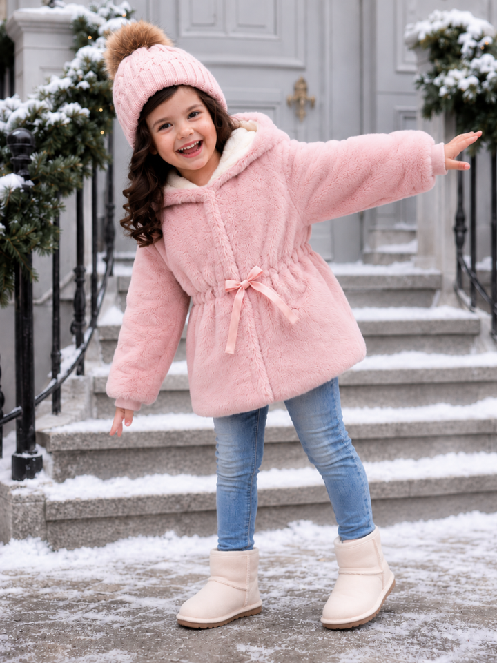 Faux Fur Hooded Winter Coat