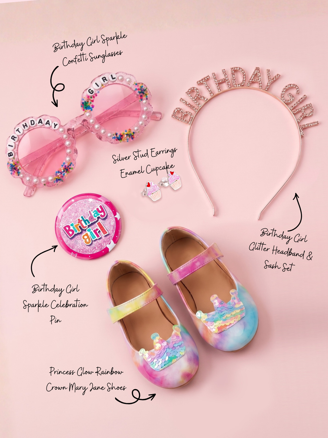 Birthday Girl Party Accessories 6-Piece Set