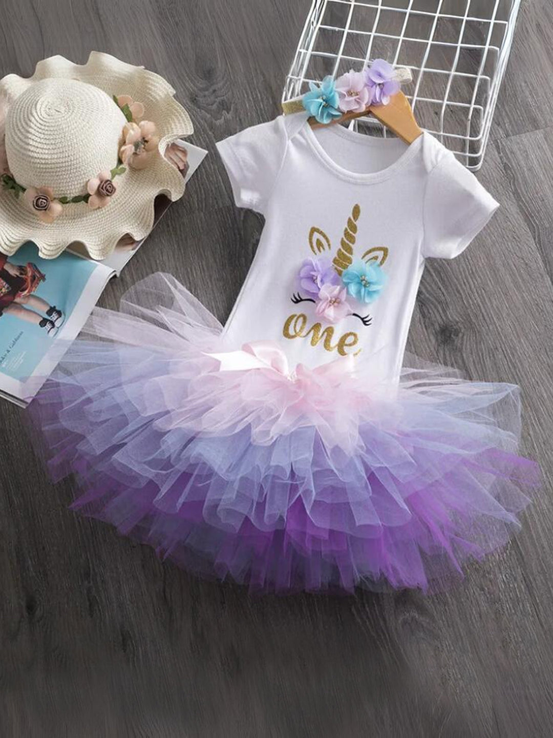 Enchanted Unicorn First Birthday Outfit Mia Belle Girls