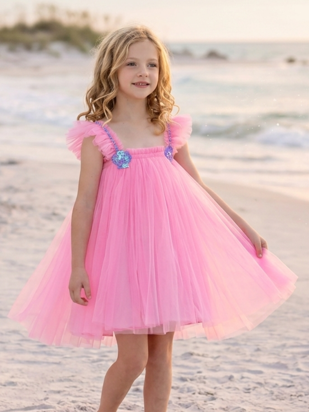 long dress small girls Long Sleeve Dresses,Girls Long Gown Flutter Sleeve Square Neck Ruffle Hem Elegant Party Dress,Girls Dresses,Z05 Black,13-14 Years