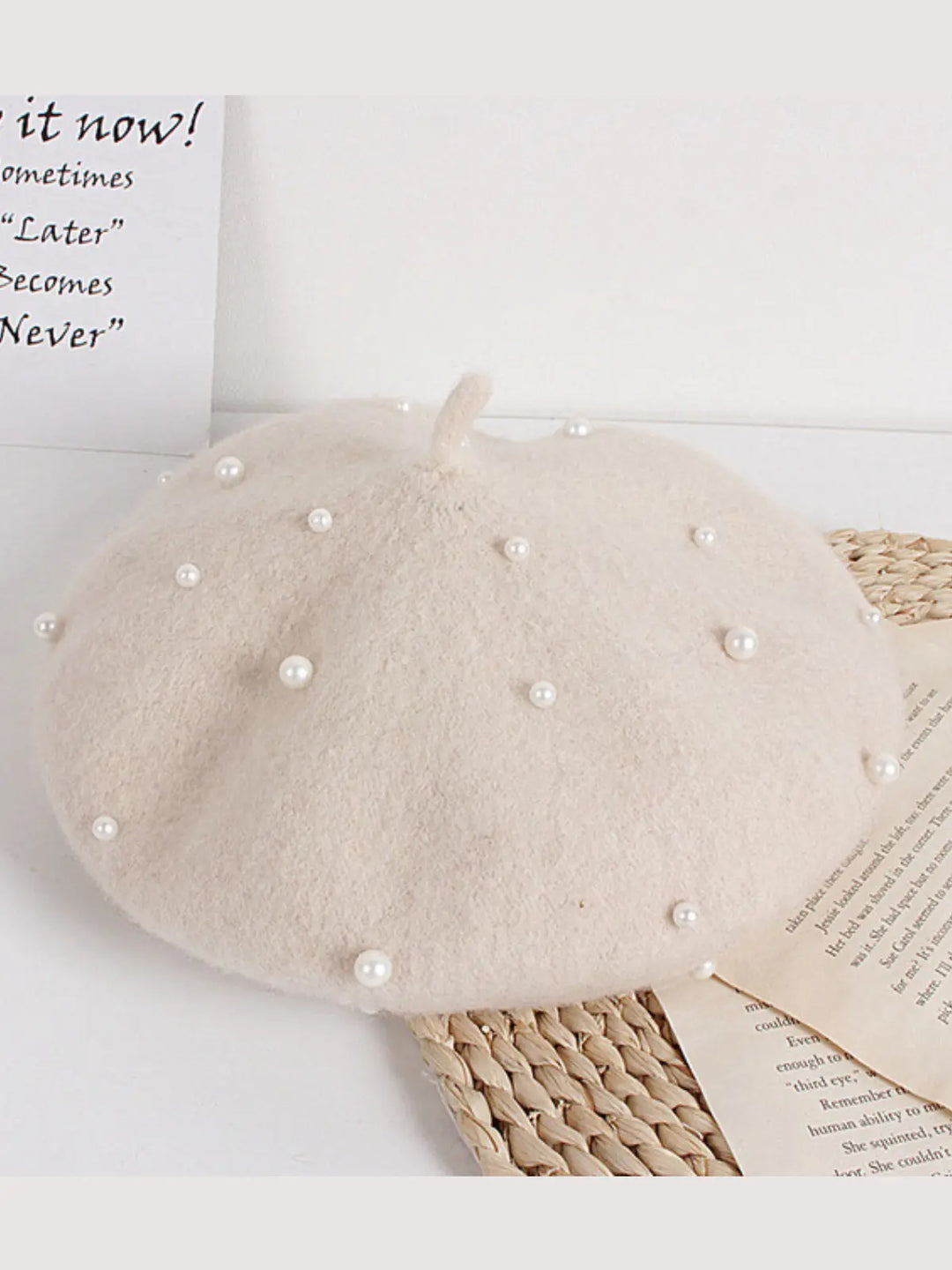 Always Stylin' Wool Pearl Beret Mia Belle Girls