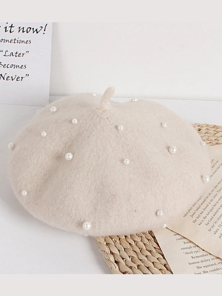 Always Stylin' Wool Pearl Beret Mia Belle Girls