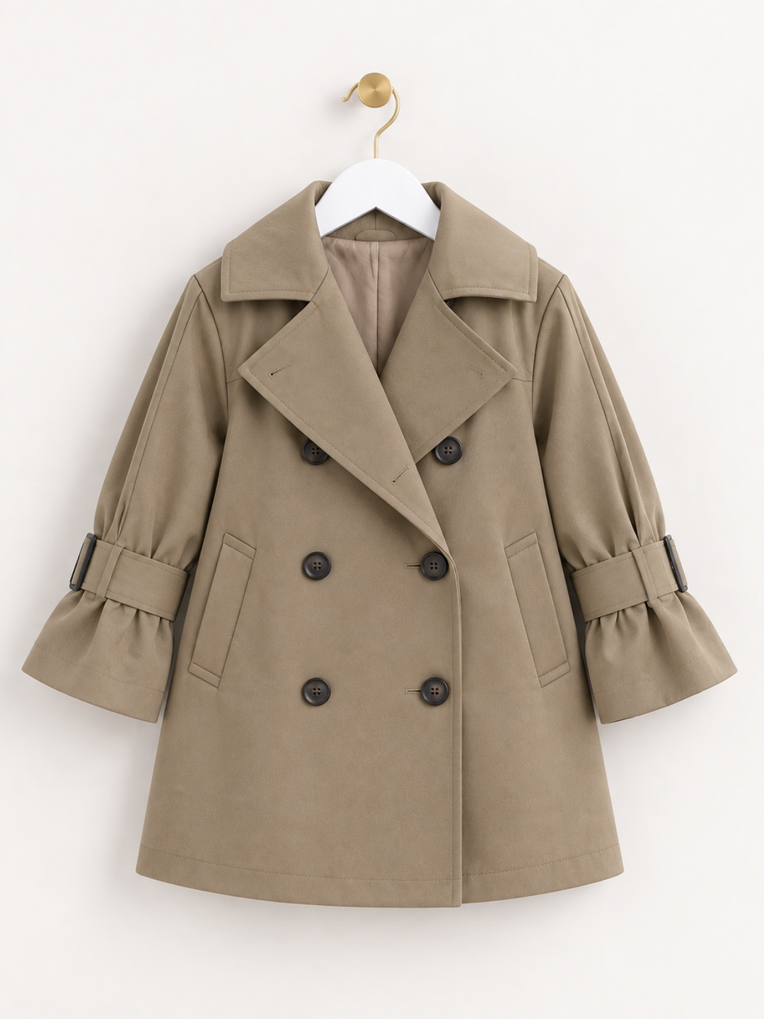 Little Explorer Double-Breasted Trench Coat
