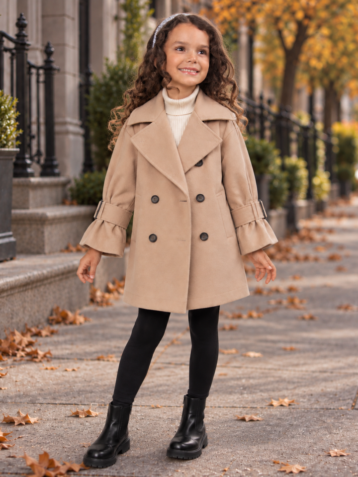 Little Explorer Double-Breasted Trench Coat