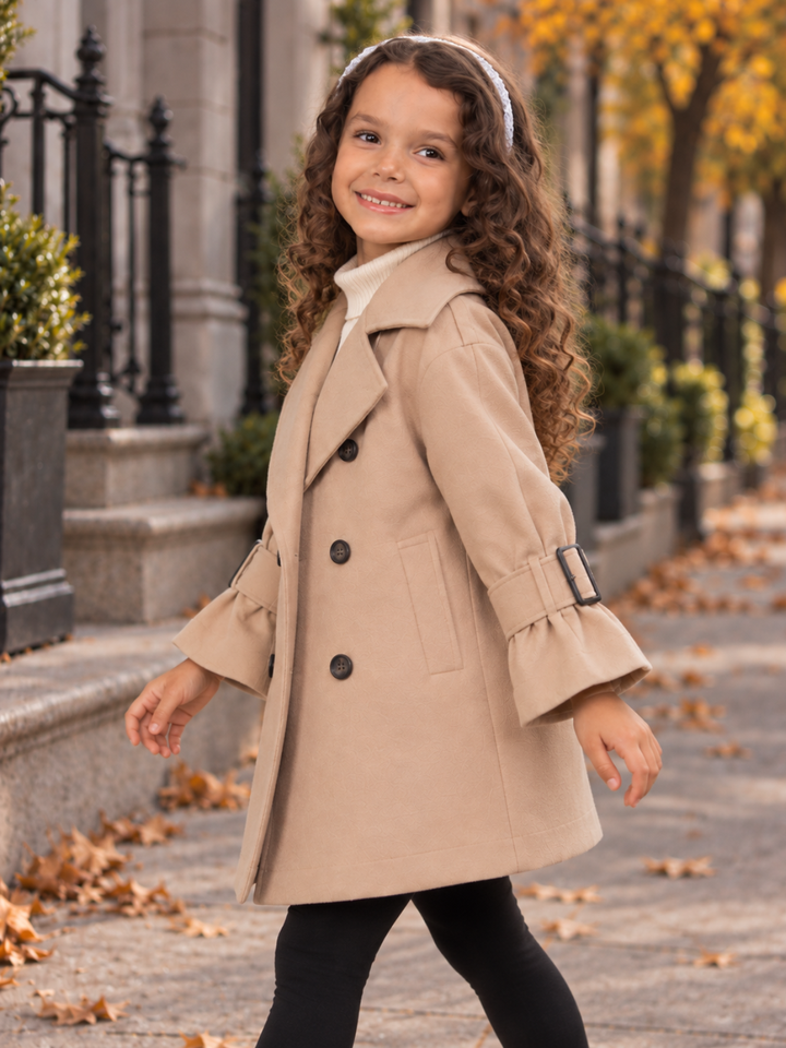 Little Explorer Double-Breasted Trench Coat