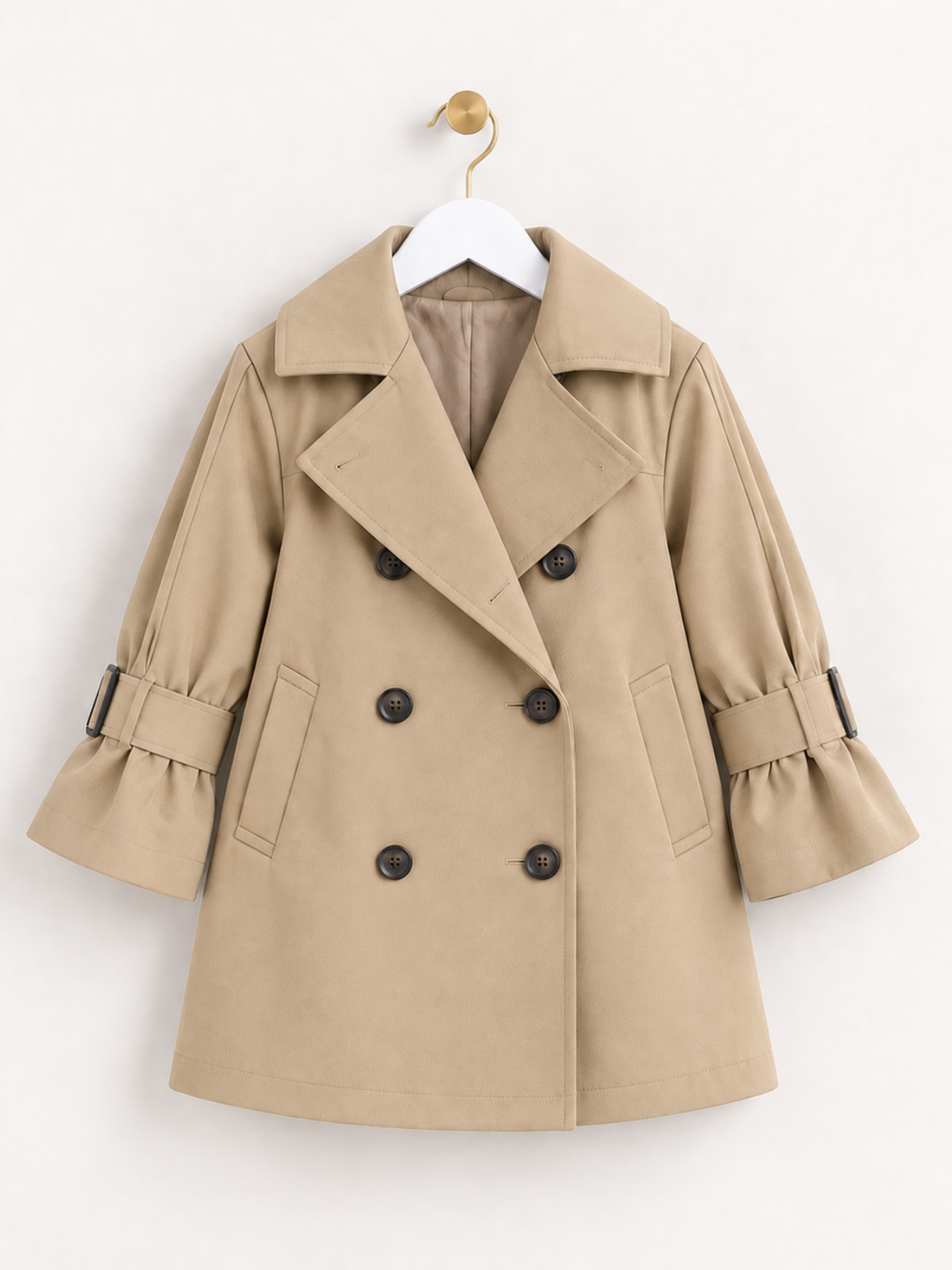 Little Explorer Double-Breasted Trench Coat