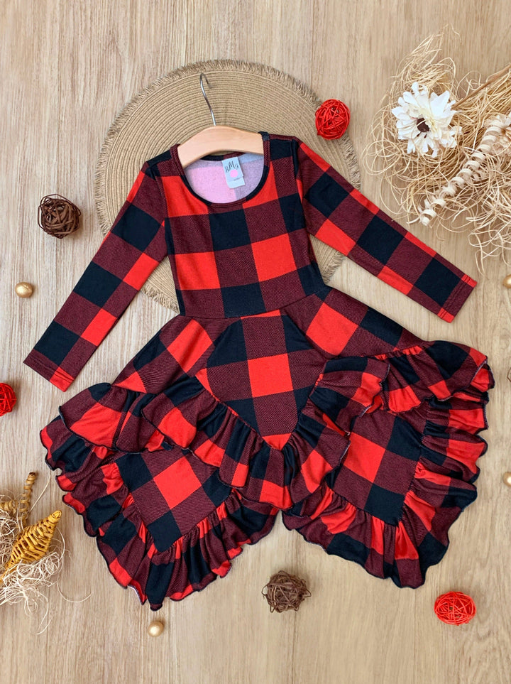 Style Queen Buffalo Plaid Tunic Mia Belle Girls