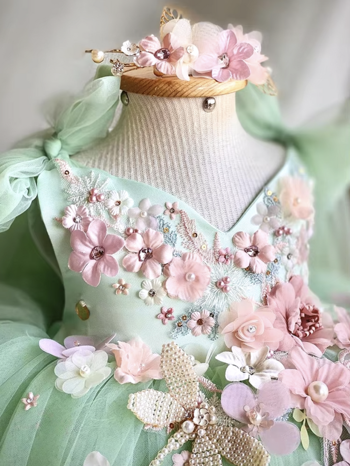 Fairy Inspired Floral Tulle Dress