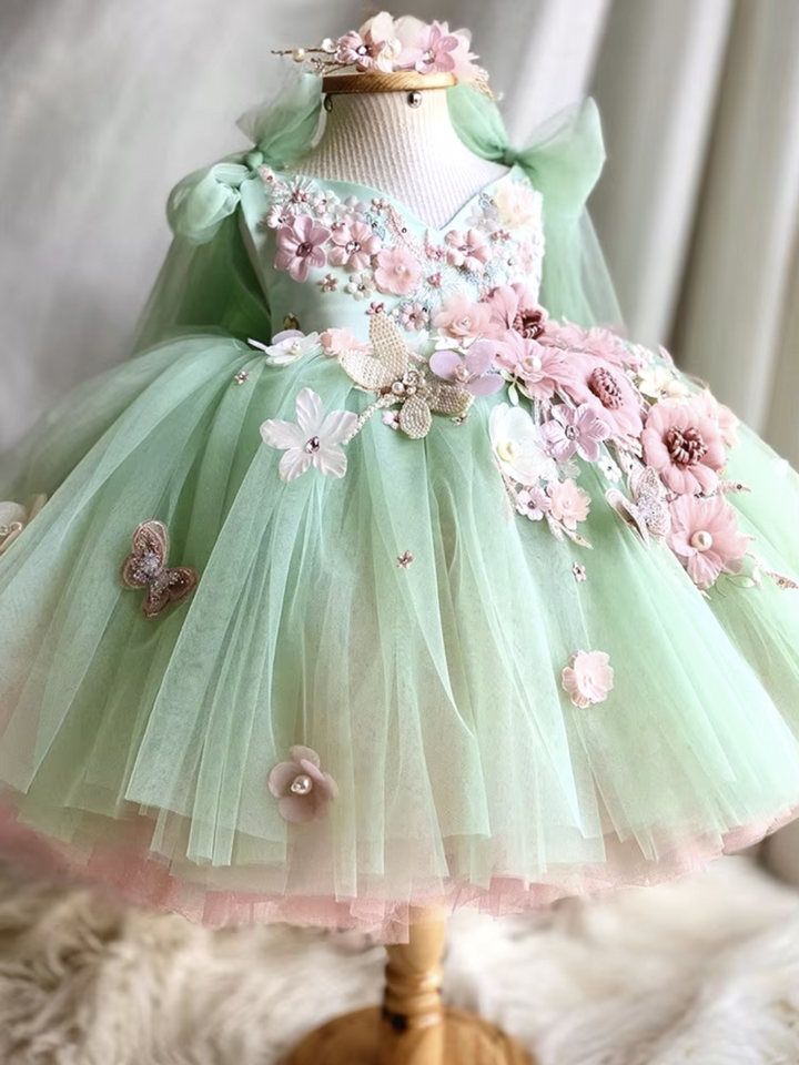 Fairy Inspired Floral Tulle Dress