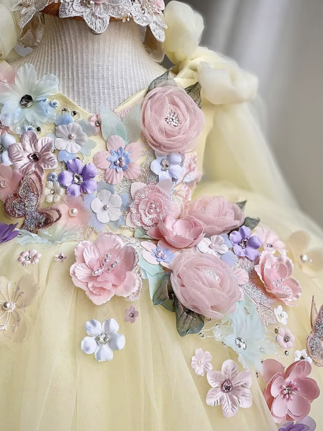 Fairy Inspired Floral Tulle Dress