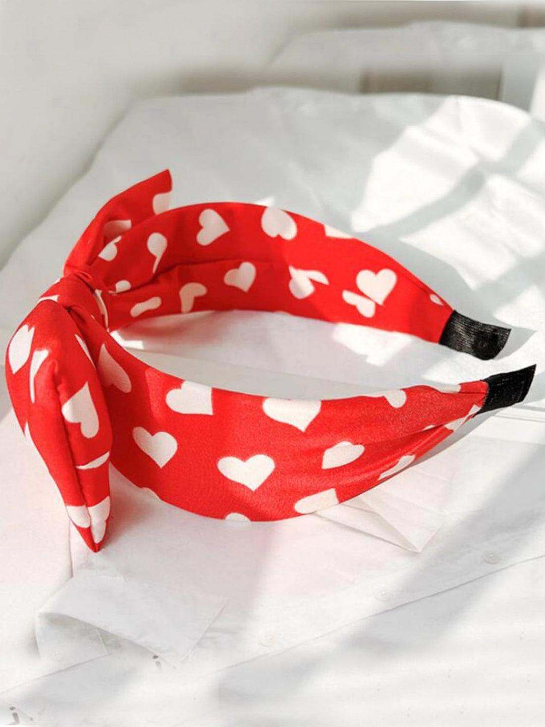Mia Belle Girls Heart Print Bow Headband | Girls Accessories