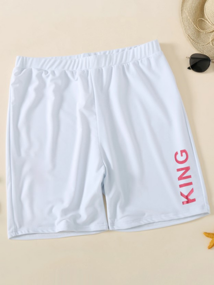 Family Swimsuits | Royalty Text Swimsuits & Trunks | Mia Belle Girls