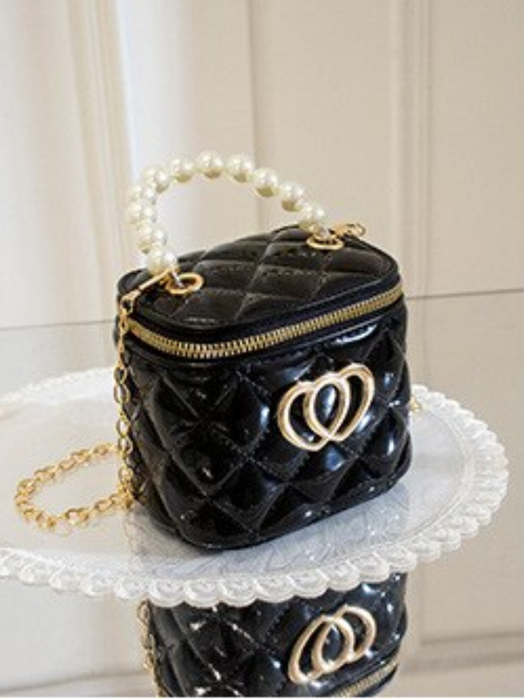 Heart Patent Bucket Handbag Mia Belle Girls