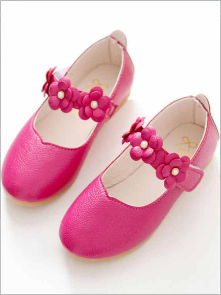 Mia Belle Girls Flower Mary Jane Flats | Shoes By Liv And Mia