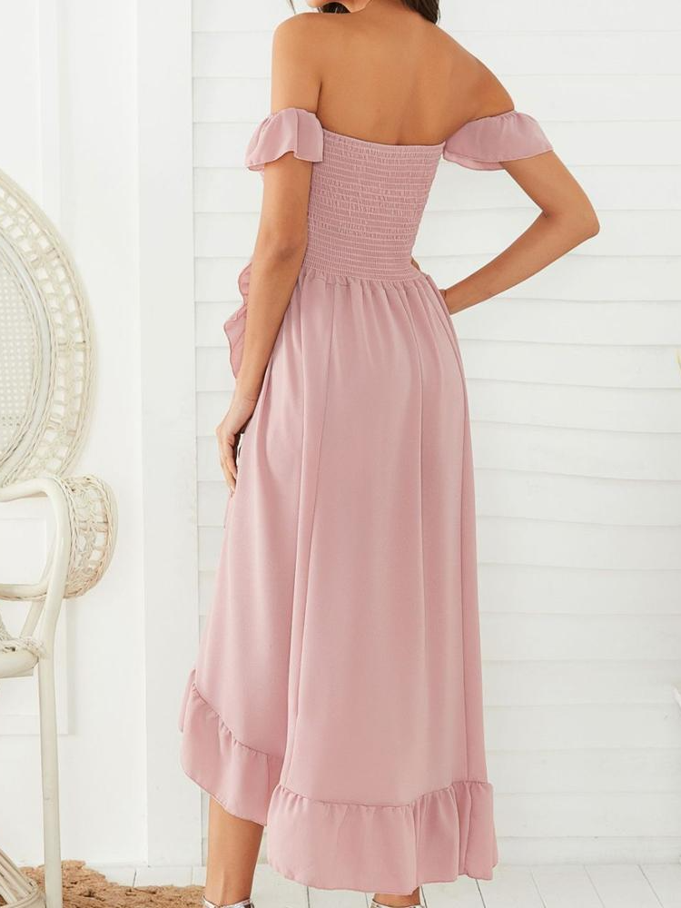 Mommy and Me Flowy Smocked Maxi Dress Pink / Mom-L