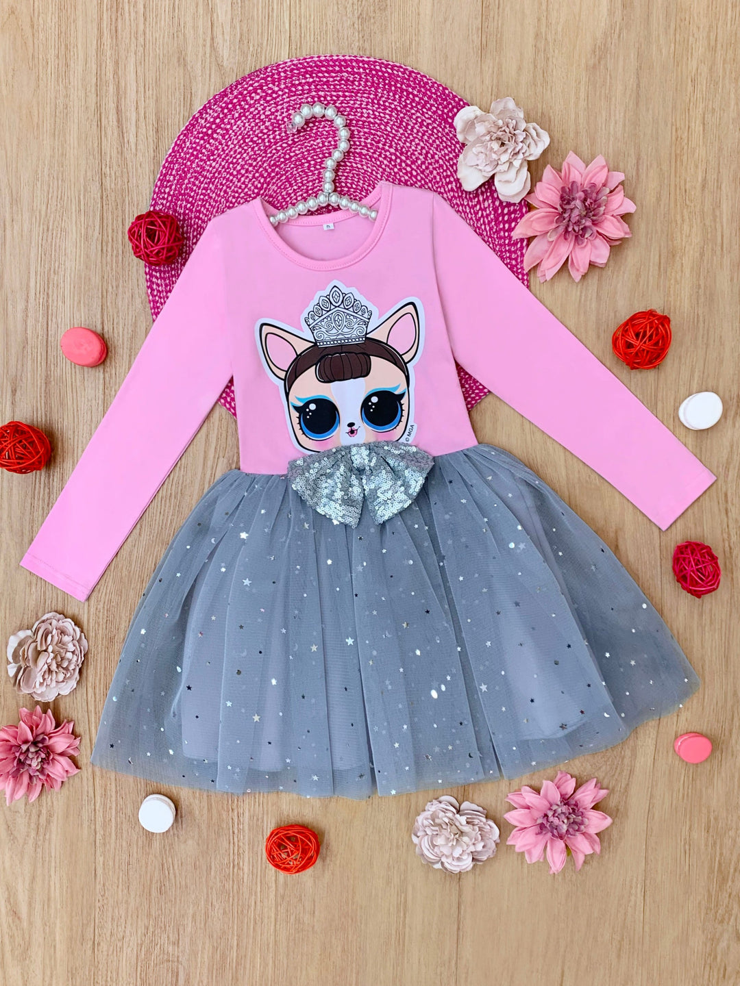 L.O.L. SURPRISE! Miss Puppy Long Sleeved Glitter Tutu Dress Mia Belle Girls