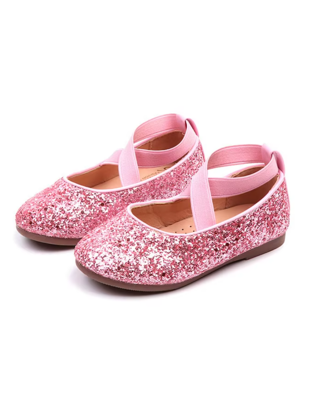 Princess Glitter Sparkling Mary Jane Flats  by Liv and Mia Mia Belle Girls
