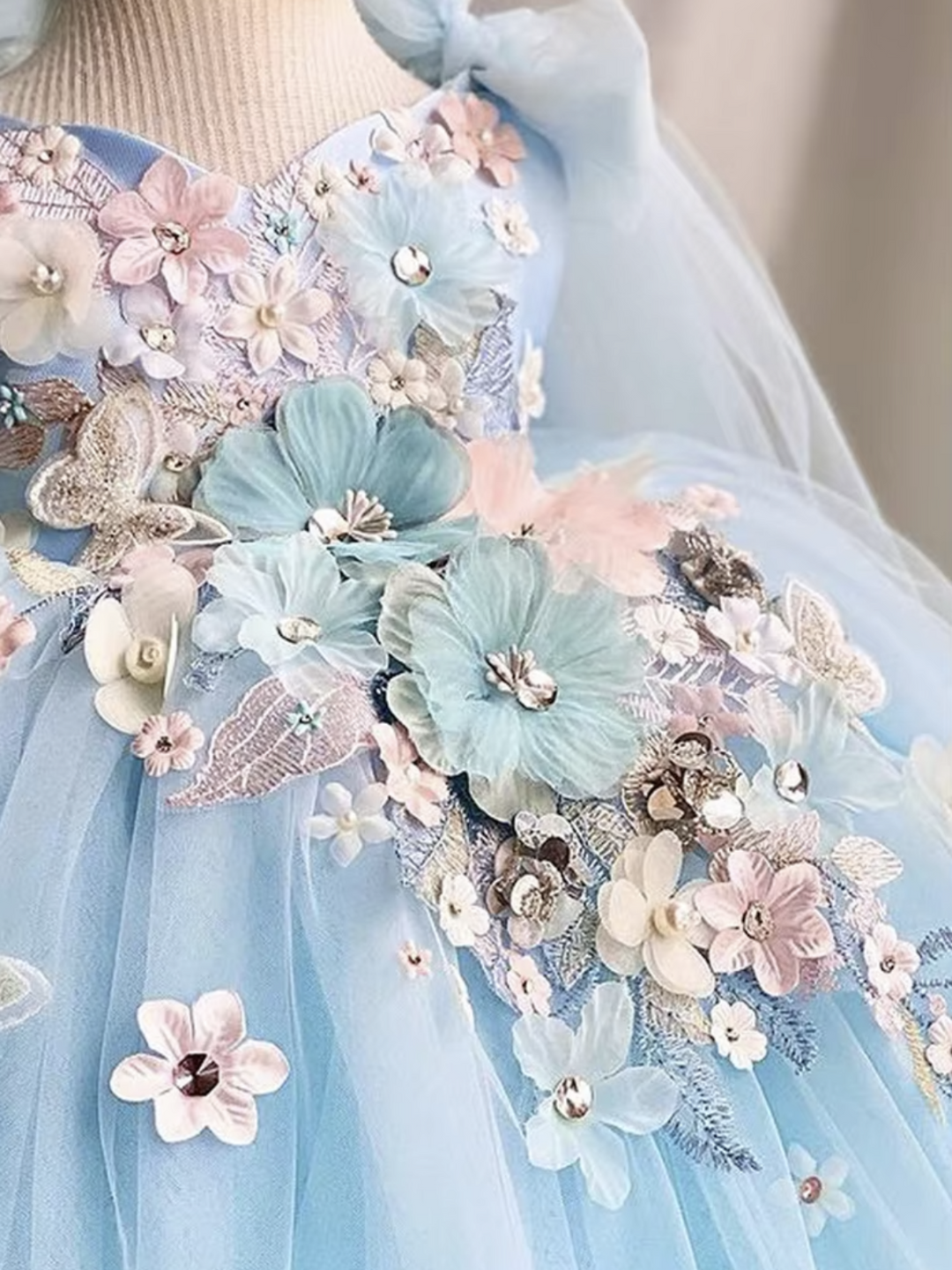Fairy Inspired Floral Tulle Dress