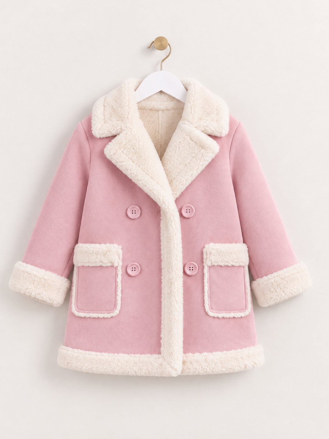 Snowy Sweetheart Plush-Lined Winter Coat