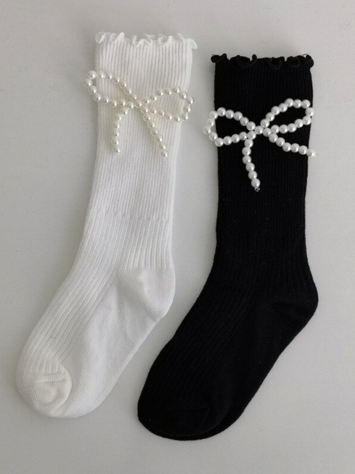 Pearly Princess Lettuce Edge Socks Mia Belle Girls
