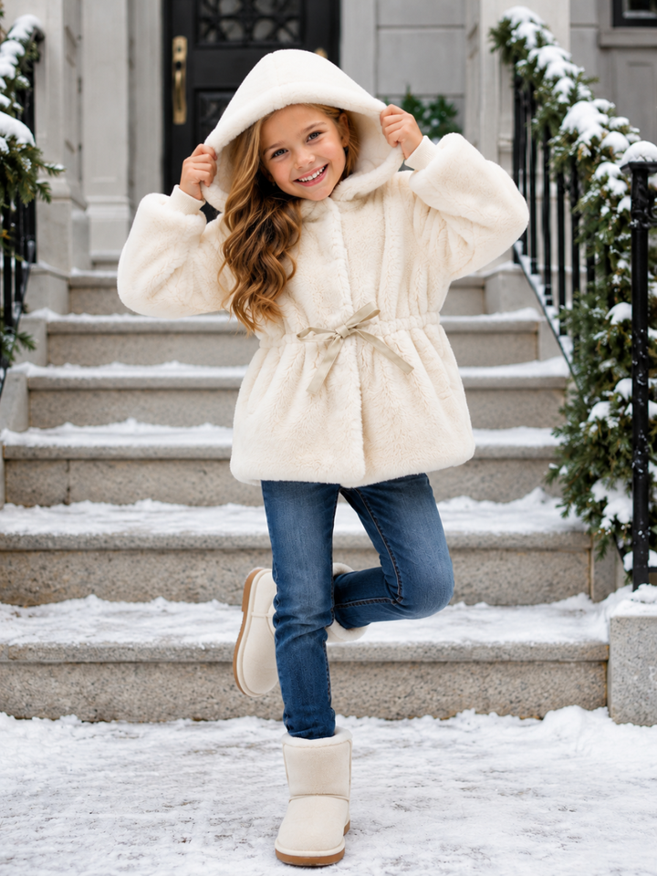 Faux Fur Hooded Winter Coat