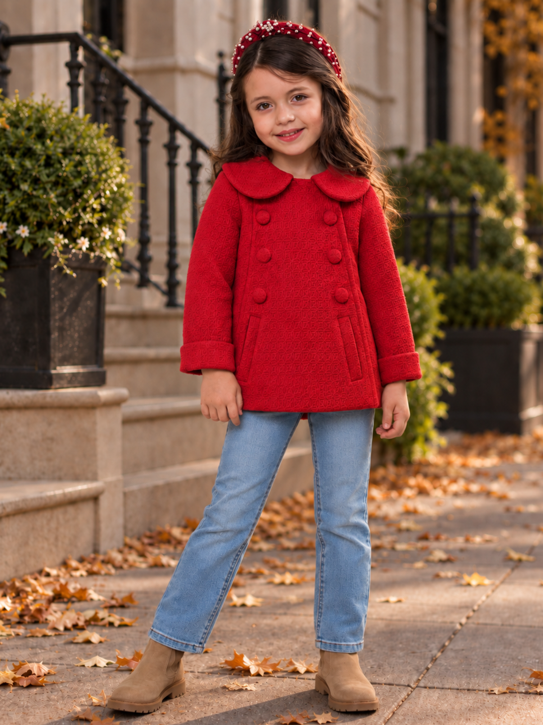 Classic Cutie Textured Collar Coat