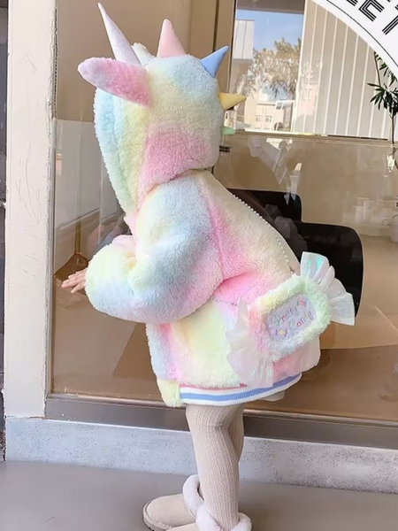 kids rainbow unicorn jacket