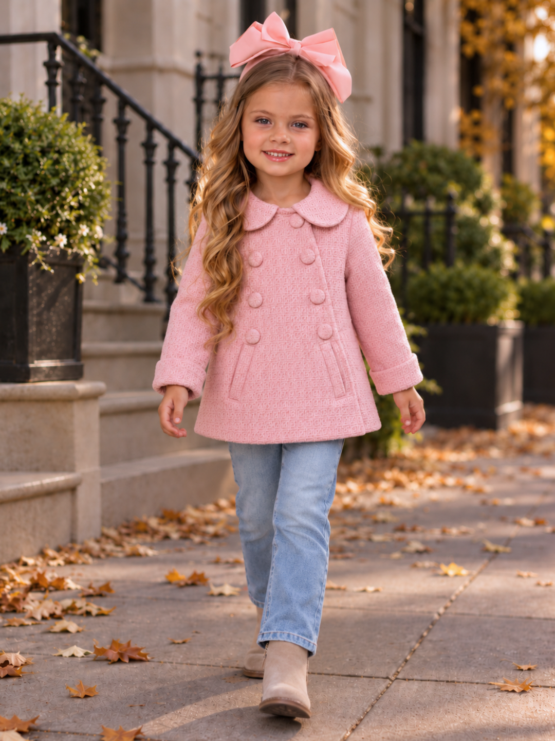 Classic Cutie Textured Collar Coat