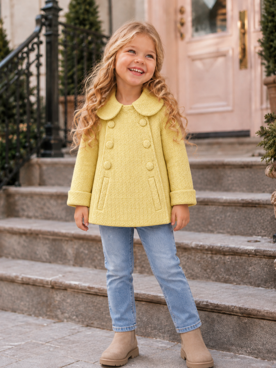 Classic Cutie Textured Collar Coat