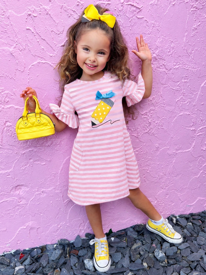 Pencil Me In Striped Pocket Dress