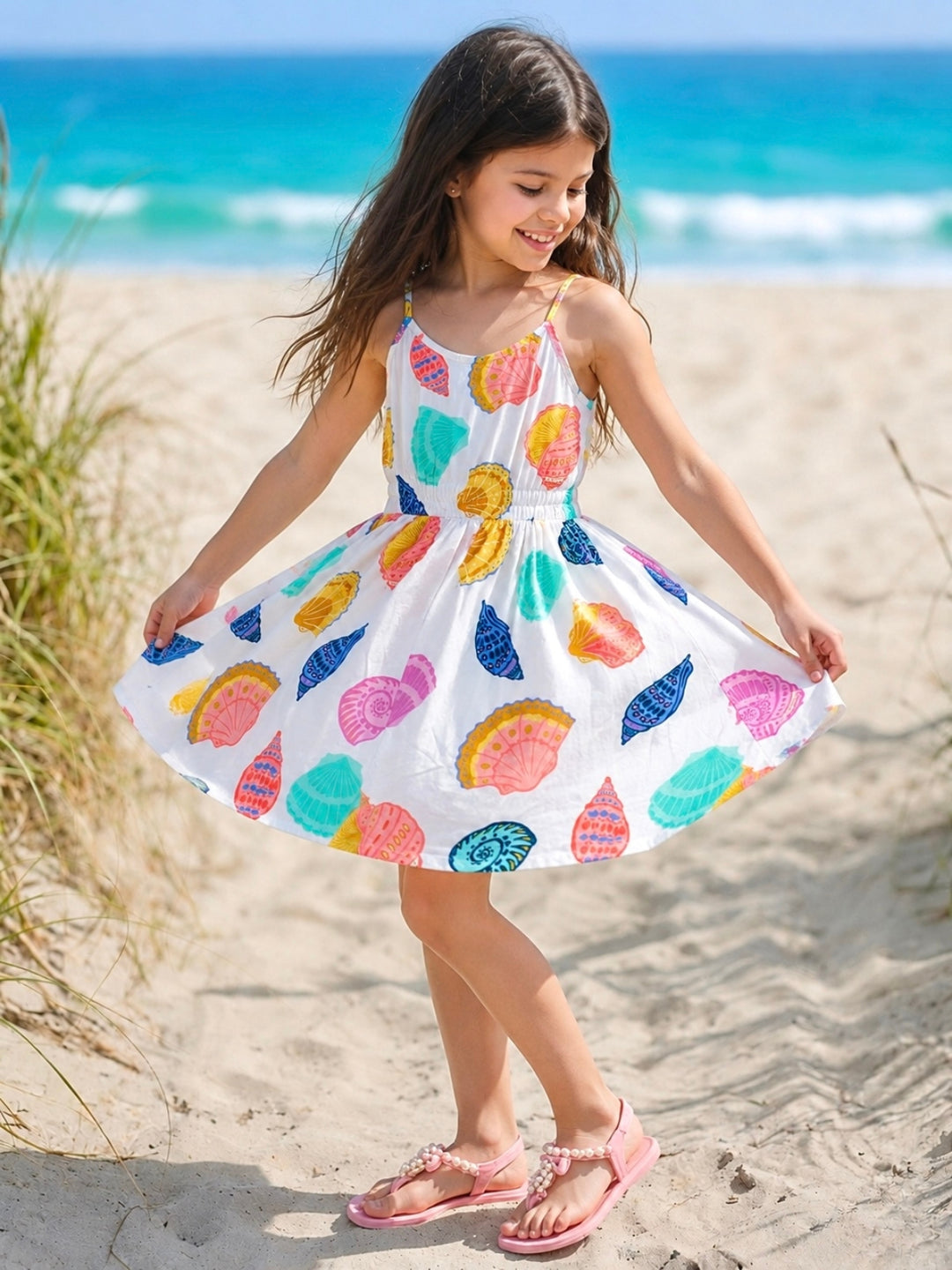 Sunshine Shells Colorful Cotton Sundress
