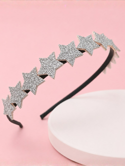 Twinkle Shine Silver Star Headband