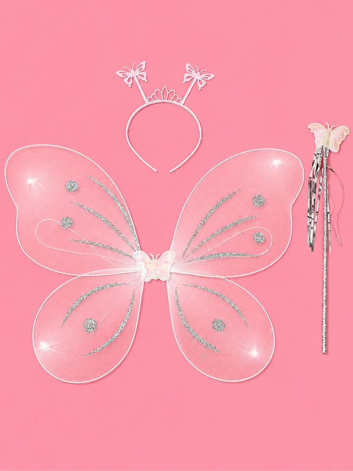 Sparkle Glitter Fairy Wings 3-Piece Set