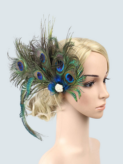 Girls Halloween Peacock Feather Hairpiece